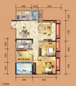A5 3室2廳1衛(wèi) 87.3㎡