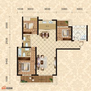4棟3單元4-30層2號 三室兩廳兩衛(wèi) 129.99㎡