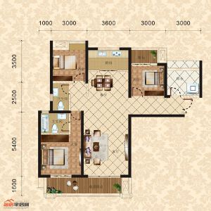 4棟3單元31-33層2號 三室兩廳兩衛(wèi) 129.99㎡