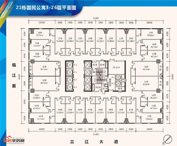 31棟國民公寓3-26層平面圖