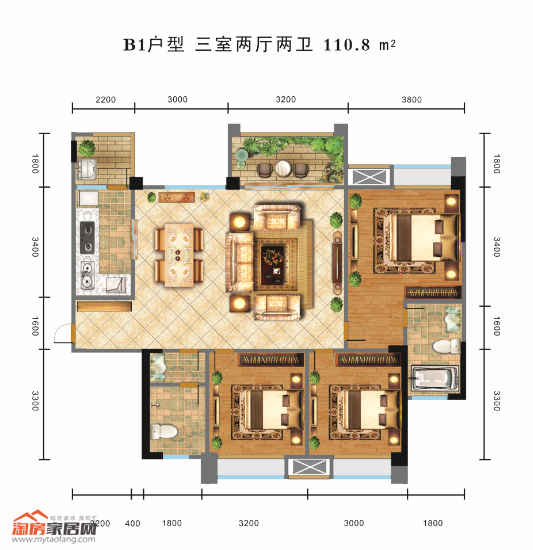 B1 110.8户型图