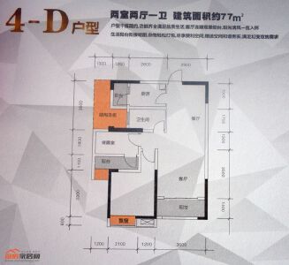 77㎡4-D户型
