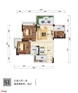 S1戶型88㎡