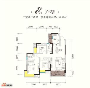 E1户型99.99㎡