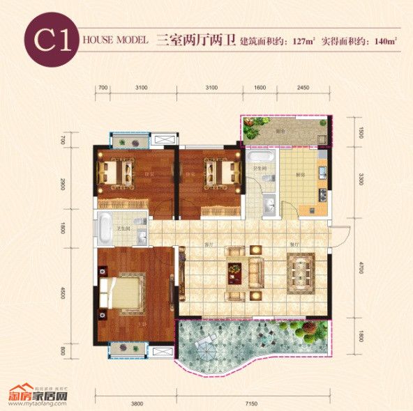 C1户型图