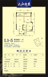 75㎡L1-5户型