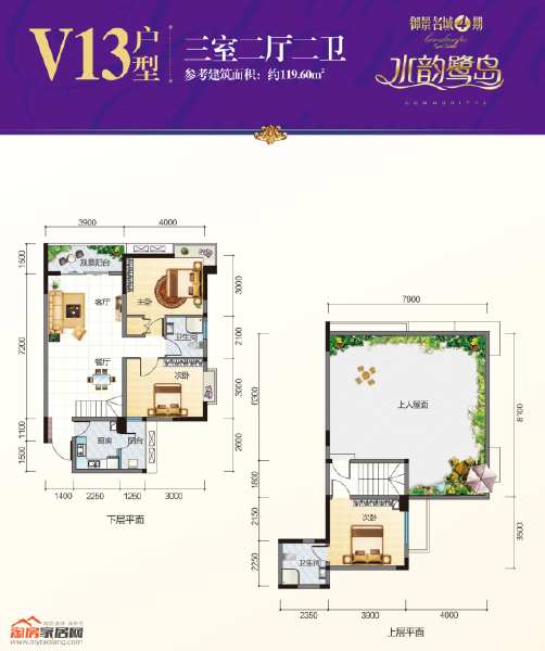 119.60㎡V13户型户型图