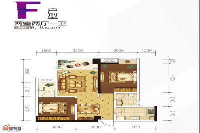 82.23㎡F户型