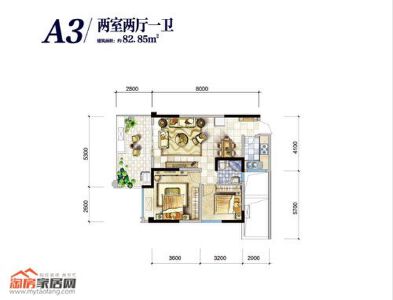 A3户型82.85㎡