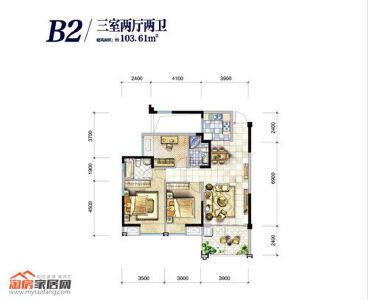 B2户型103.61㎡