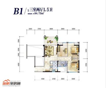 B1户型94.73㎡