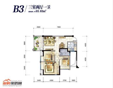 B3户型93.83㎡