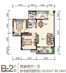B2户型81.02㎡-81.14㎡