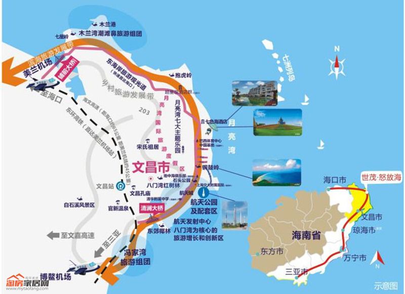 海南世茂·怒放海区位图