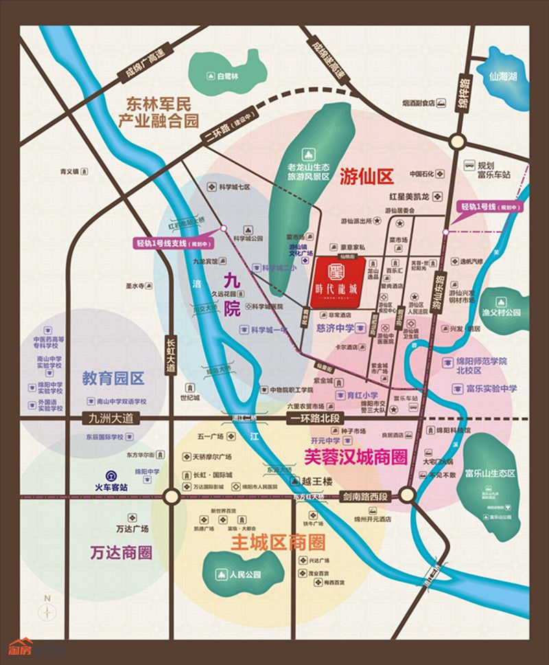 时代龙城区位图