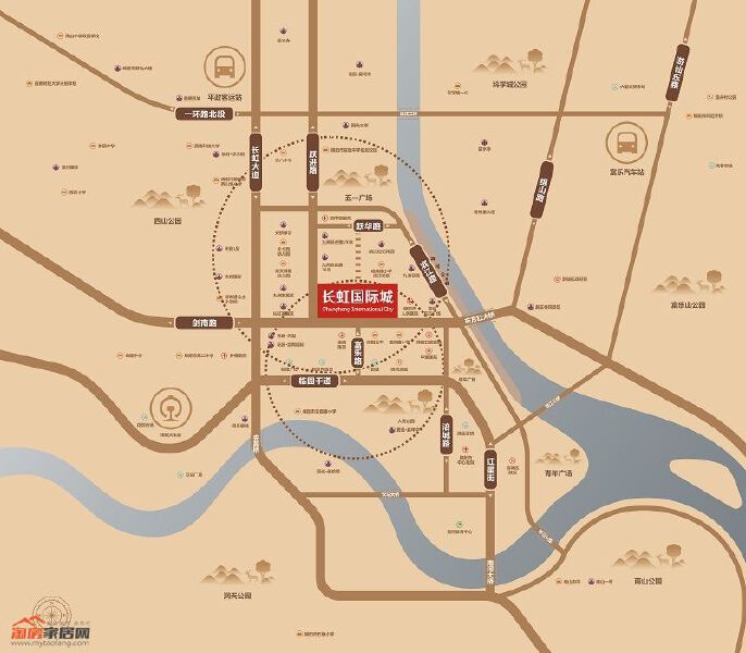 长虹国际城四期区位图