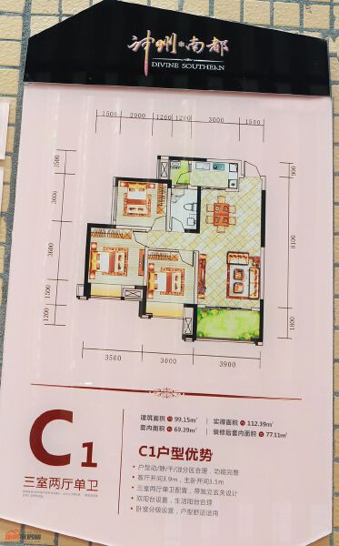 神州南都C1户型户型图