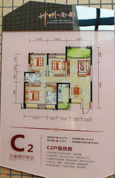 神州南都C2户型户型图