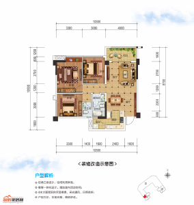三多新时代B户型3室2厅1卫_