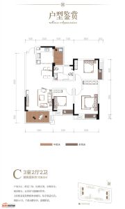 香檳華府C戶型3室2廳2衛(wèi)