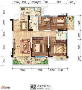 嘉来南河广场A2户型