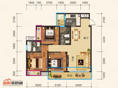 南城誉峰A3户型图户型图
