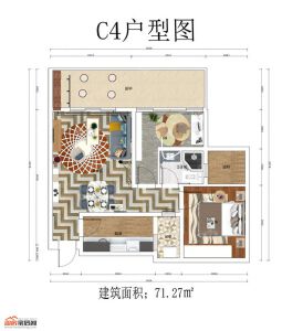 C4户型71.27㎡