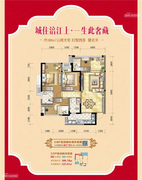福星上江城C8户型户型图