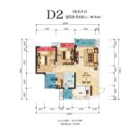 长虹云璟D2户型85.31㎡