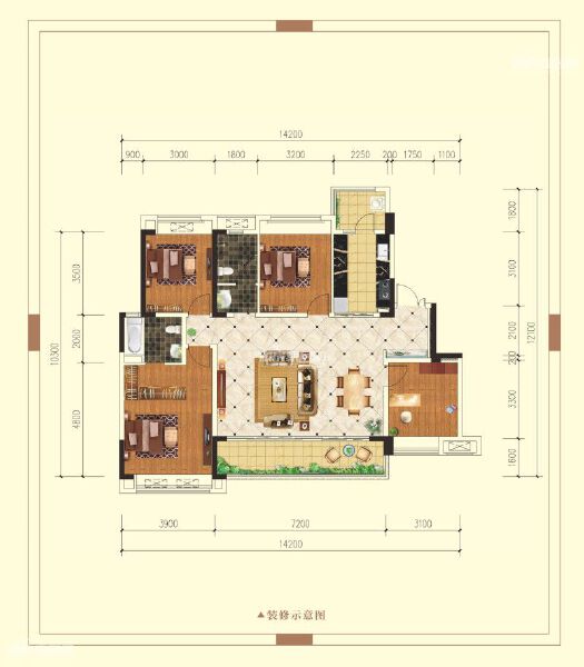 融创九阙府A1’户型户型图
