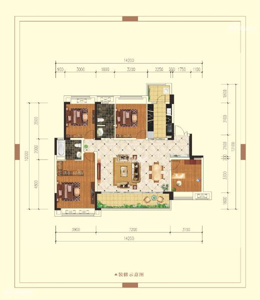 融创九阙府A1户型户型图