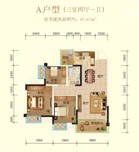 兴发铂金华府A户型