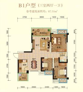 兴发铂金华府B1户型