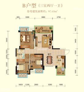 兴发铂金华府B户型