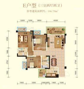 兴发铂金华府E户型