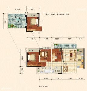 润森金座A5户型98.37㎡