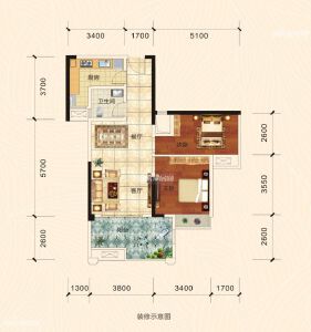 润森金座B2户型80.77㎡