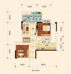 润森金座B4户型81.82㎡