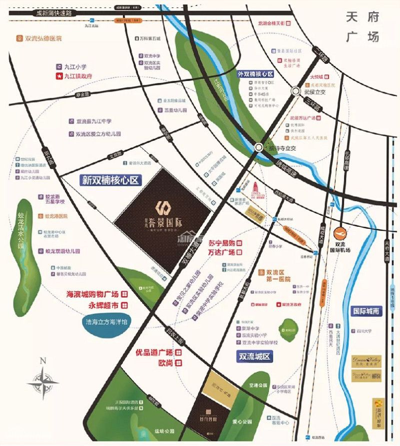 景茂誉景国际区位图