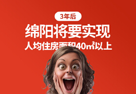 【重磅】未来三年，绵阳将要实现人均住房面积保持40㎡以上？？？