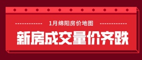 绵阳1月房价地图：涪城区、科创园区价格微涨
