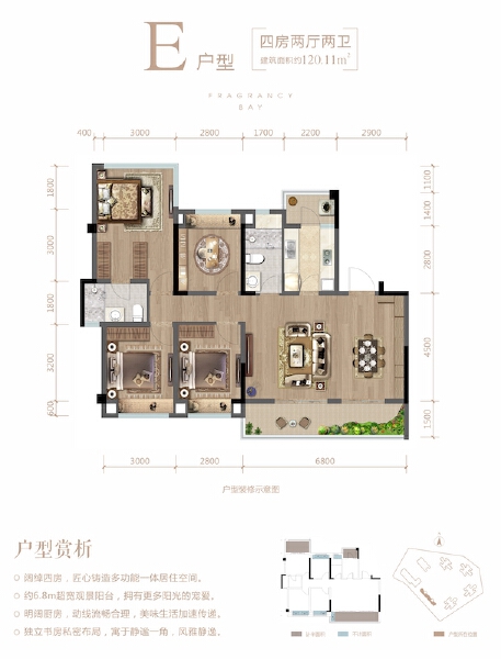 朗基香醍湾E户型图