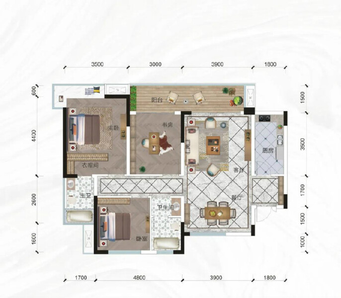 状元府邸B1户型户型图