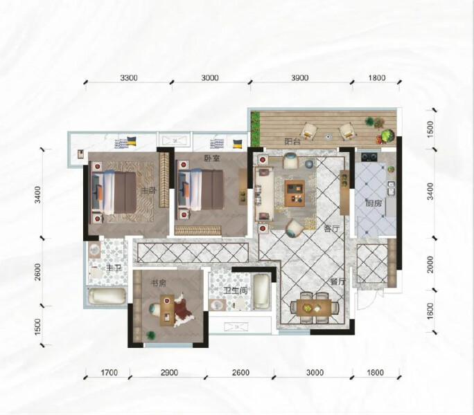 状元府邸C1户型户型图