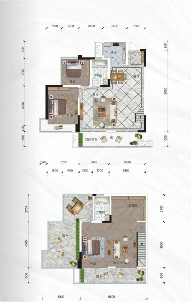 状元府邸D2-2户型户型图