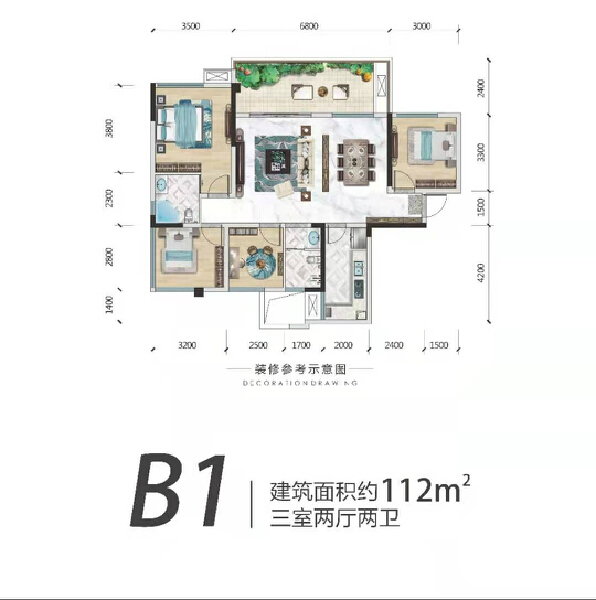 B1户型户型图