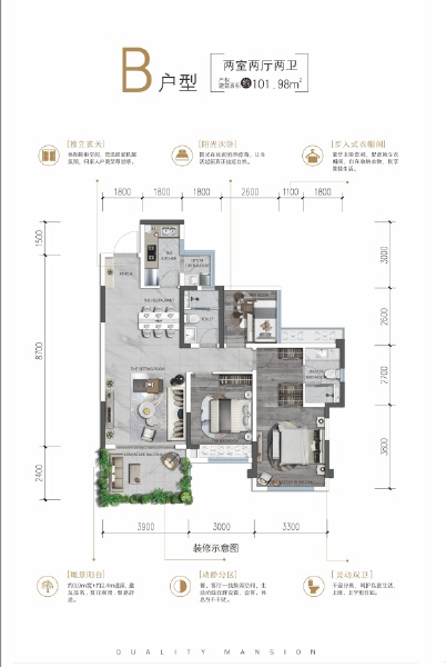 B户型户型图