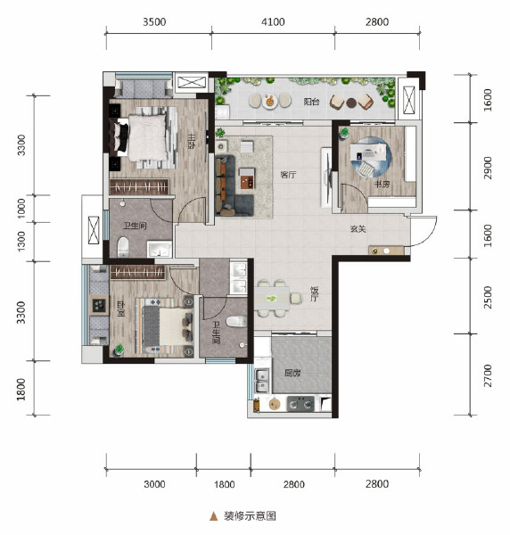 A2户型户型图