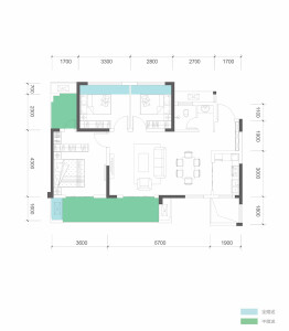 恒跃紫宸2期锦棠府B3户型图