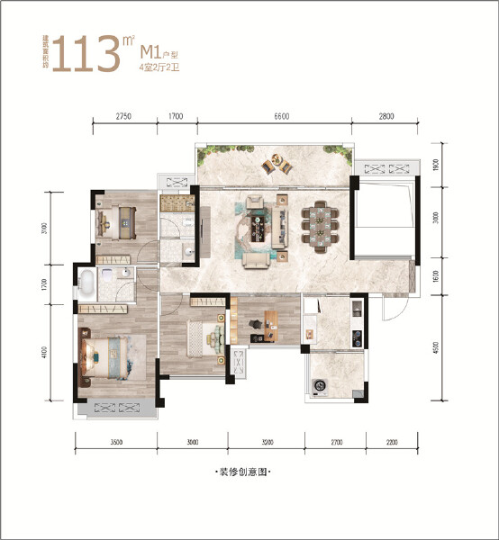 M1户型图户型图